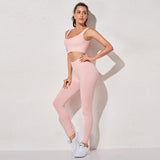 Woman's Non Slip Supportive Sports Bra in Coral Pink. Perfect for Yoga Exercise and Casual Wear.