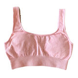 Woman's Non Slip Supportive Sports Bra in Coral Pink. Perfect for Yoga Exercise and Casual Wear.